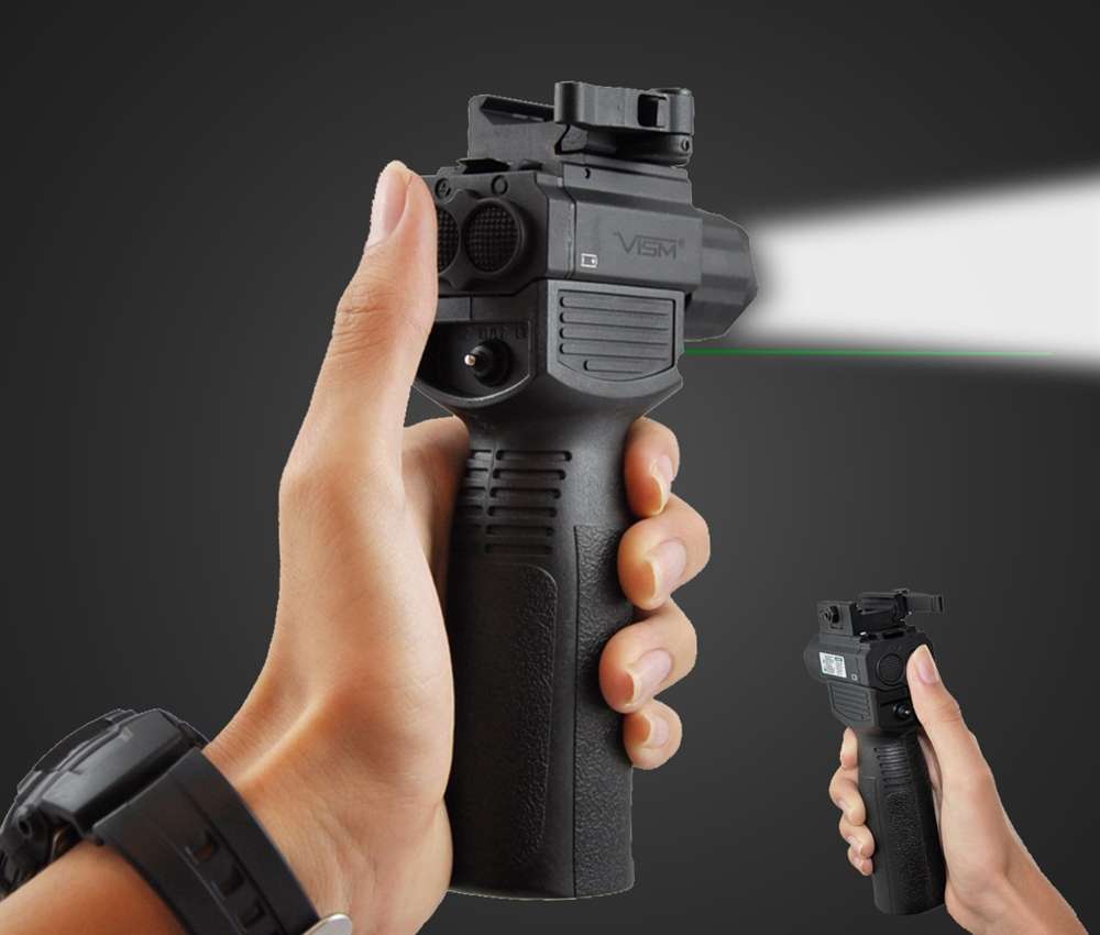 Vertical Foregrip W Tactical Flashlight Green Laser Sight Combo. vertical g...